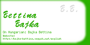 bettina bajka business card